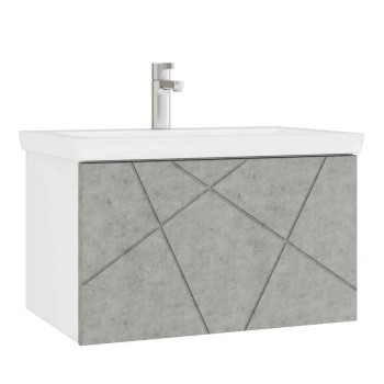 Тумба с раковиной подвесная VIGO Geometry 033 бетон, 60 см