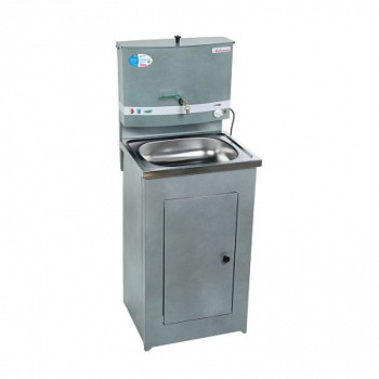 Умывальник "Акватекс" (бак антикорроз, с ЭВН + мойка нерж. сталь) цвет аквамикс серый