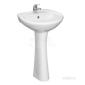 Умывальник Соната с переливом белый