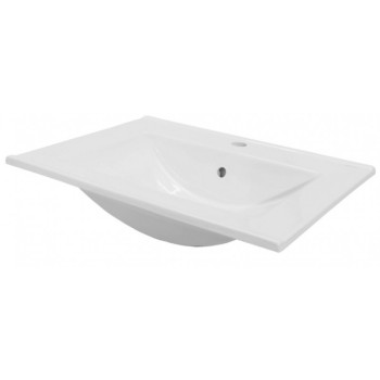 Умывальник встраиваемый БЕРГАМО 60 с отв. под смеситель и переливом (КЕРАМИН)