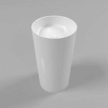 Умывальник WHITECROSS Altar D=43 (белый глянец) иск. камень