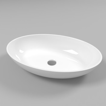 Умывальник WHITECROSS Citrine 60x40 (белый глянец) иск. камень