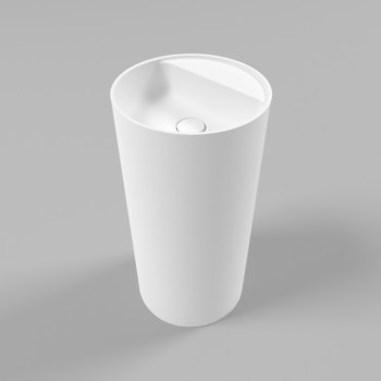 Умывальник WHITECROSS Pantheon D=43 (белый мат) иск. камень