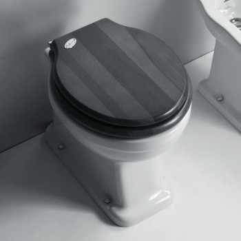 Унитаз 46х36.5см, c горизонтальным сливом, цвет: белый