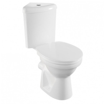Унитаз-компакт Wenkel УГЛОВОЙ, г/в, 2-реж., сид. ТП, Soft Close (NORM-VitrA)