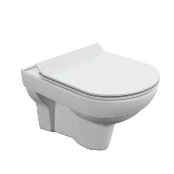 Унитаз подвесной CITY CLEAN ON с кр.дюр.slim, lift, easy-off (Cersanit)