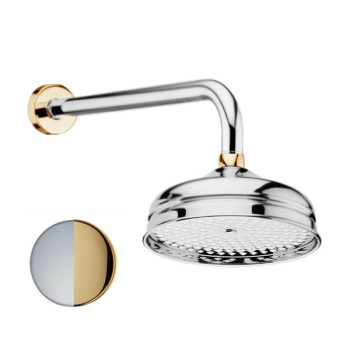 Верхний душ с кронштейном Fiore 30CO8637, хром/золото