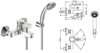 VI BA279AA Logik Смеситель для ванны, с душевым набором