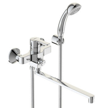 VI BA320AA Uno Смеситель для ванны, L=320 мм, с душевым набором, кер. перекл.