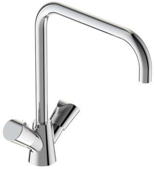 VI BA337AA Neo Смеситель для кухни 222 мм, керамика 180°, подводка ½", Г излив
