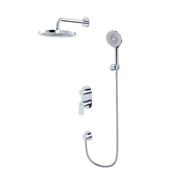 Встраиваемая душевая система AWP Teza S0821C с тропическим душем без излива, хром