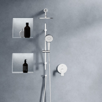 Встраиваемая душевая система с душевым смесителем и штангой