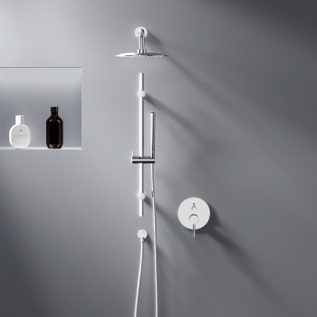 Встраиваемая душевая система с душевым смесителем и штангой