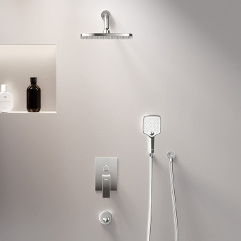 Встраиваемая душевая система со смесителем и изливом