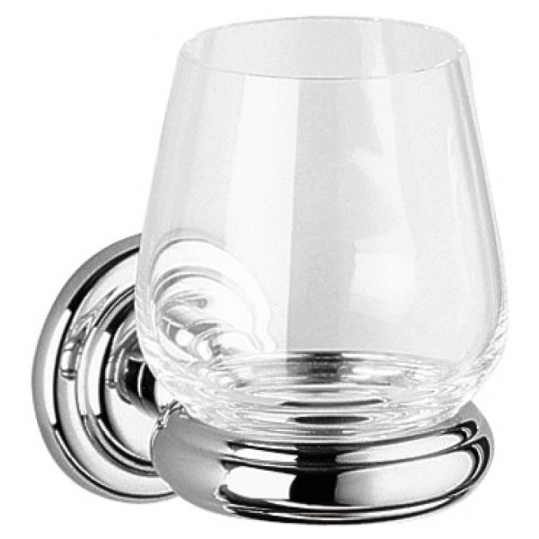 02150019000 ASTOR Держатель стакана в комплекте с хрустальным стаканом, хром (Снят с производства!). Фото 1