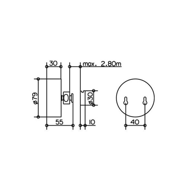 04979070001 UNIVERSALARTIKEL Веревка для белья в комплекте с держателем, длина до 2,80 м, нержавеющая сталь/хром. Фото 2
