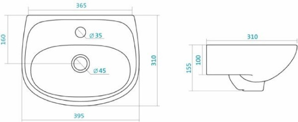 1.WH11.0.490 АНИМО умывальник 40 см. Фото 2
