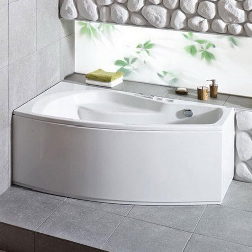 1.WH11.1.991 МАЙОРКА XL 160х95 ванна асимметричная акриловая левосторонняя белая. Фото 3