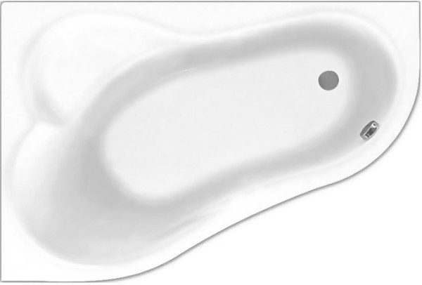 1.WH11.2.034 ИБИЦА 150х100 ванна ассиметричная акриловая левосторонняя белая. Фото 1