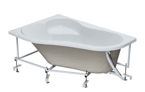 1.WH11.2.036 ИБИЦА XL 160х100 ванна асимметричная акриловая левосторонняя белая. Фото 3