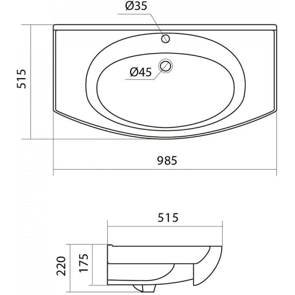 1.WH20.7.777 ЭНИГМА умывальник 100 см. Фото 4