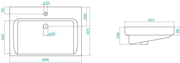 1.WH30.2.082 ТИГОДА 60 Умывальник. Фото 6