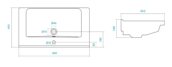 1.WH30.2.251 МИРАНДА умывальник 80 см. Фото 2