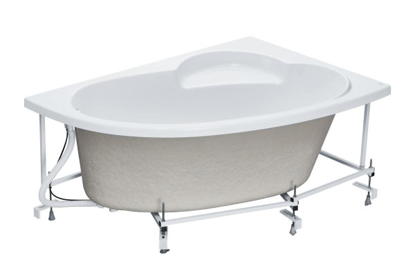 1.WH30.2.395 ШРИ-ЛАНКА 150х100 ванна асимметричная акриловая правосторонняя белая. Фото 3