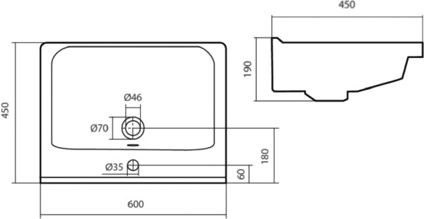 1.WH30.2.421 МИРАНДА умывальник 60 см. Фото 4