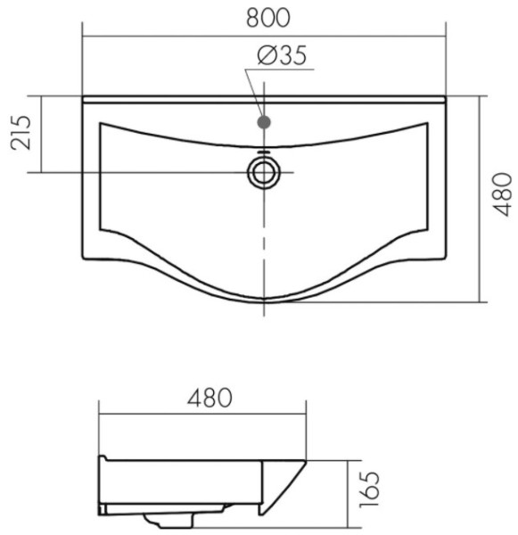 1.WH30.2.422 БЕВЕРЛИ умывальник 80 см. Фото 3