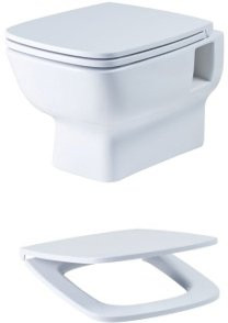 1.WH50.1.572 НЕО ПЭК rimless (подвес. безободковый унитаз с тонким сиденьем, инсталляция, панель хром. глянец). Фото 2