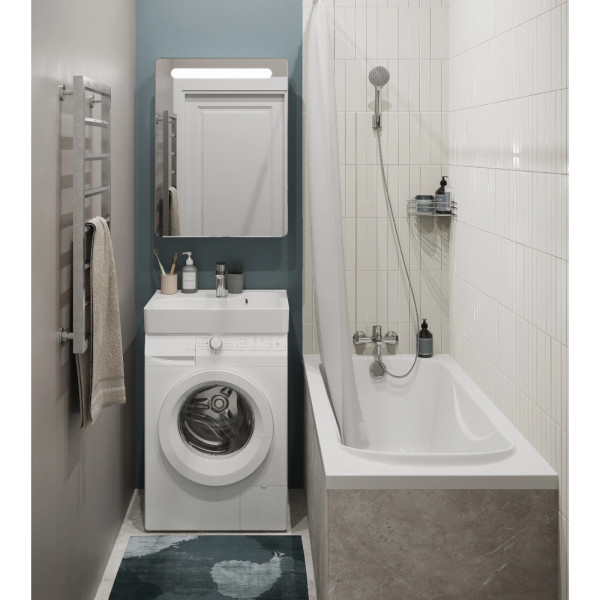 1.WH50.1.784 КЛИО Умывальник 50 см (с кронштейнами и сифоном). Фото 7