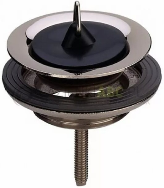 100261 Выпуск для раковины (латунь), с пробкой, 1 1/4 x 60, хром. Фото 1