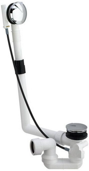 101909 Multiplex Visign M5 слив-перелив (плоская констр.), с гидрозатвором, наклад., отводящ. колено 45°, 40/50 x 560 мм, пластик/хром, модель 6162.45. Фото 1