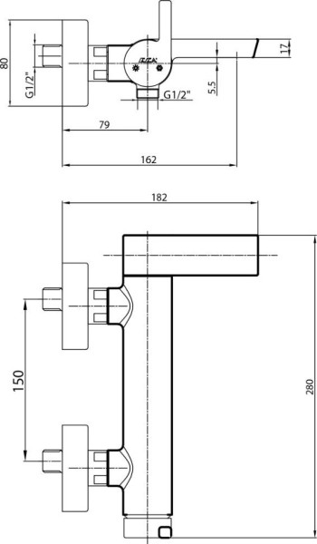 102102478HEX ICON смеситель для ванны. Фото 2