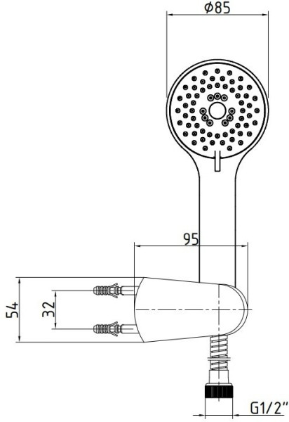 102117338EX NITA душевой набор 3 режима. Фото 2