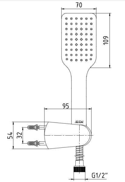 102117342C1EX TIERA душевой набор матовый черный. Фото 2