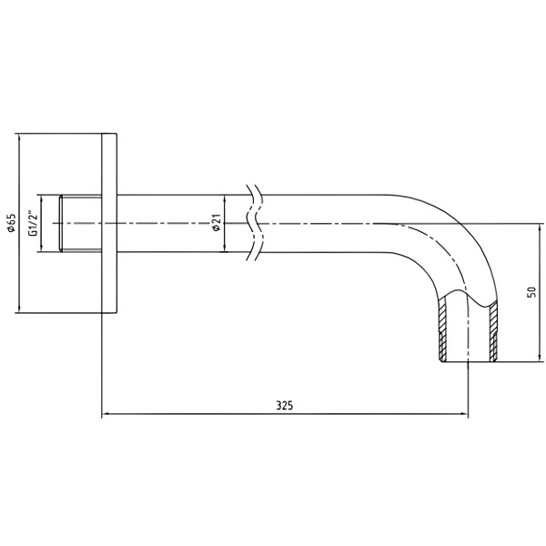 102126608EX держатель верхнего душа 325 мм. Фото 2