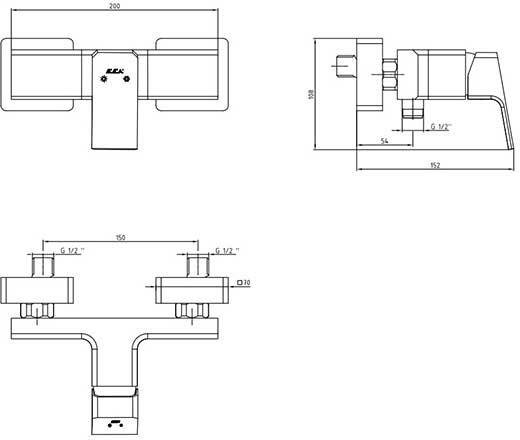 102154024EX TIERA смеситель для душа. Фото 2