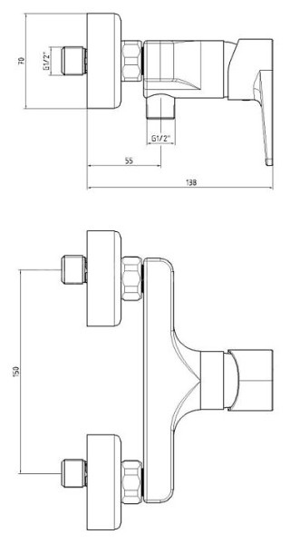 102154033EX DALIA смеситель для душа. Фото 2
