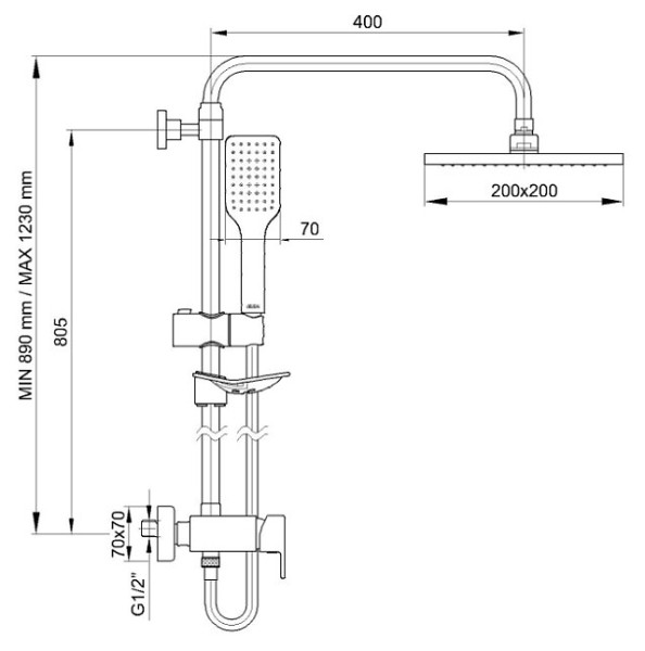 102154038EX NATURA душевая система. Фото 2