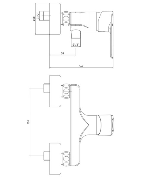 102154088EX LIA смеситель для душа. Фото 2