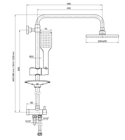 102158031EX DALIA душевая система. Фото 2