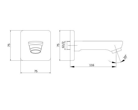 102159209EX-K NIOBE излив 117 мм. Фото 2