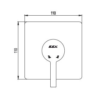 102167104HEX-K MINA смеситель для душа (внешняя часть). Фото 2