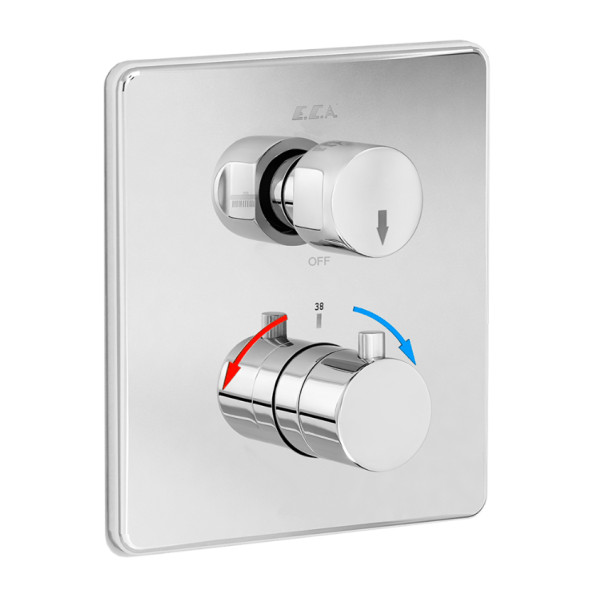 102167215EX-KDE термостатический смеситель для ванны(внешняя часть). Фото 1