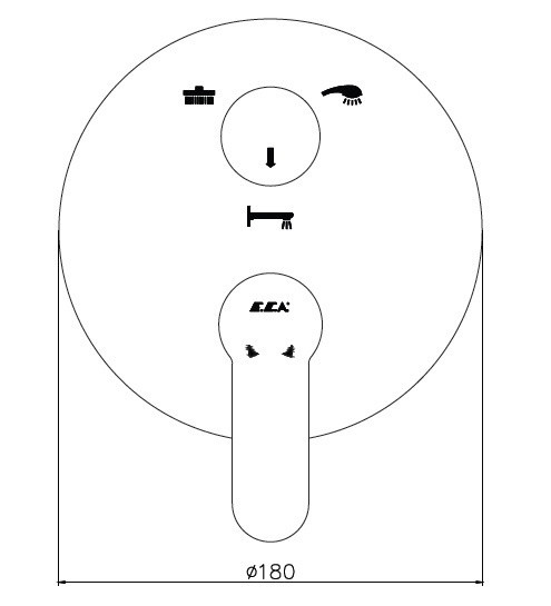 102167308EX-Y NITA смеситель для душа, 3 режима(внешняя часть). Фото 2