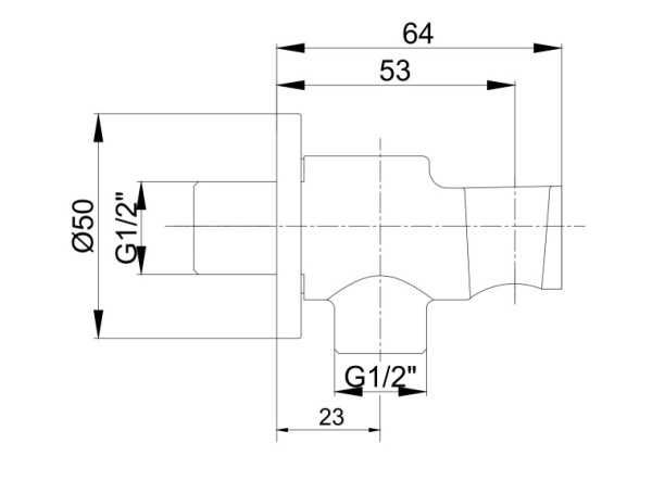 102199523EX шланговое подсоединение с держателем для душа. Фото 2