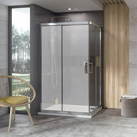 10RV2K-90 блестящий + транспарент, двери душевые (СНЯТА С ПРОИЗВОДСТВА). Фото 3