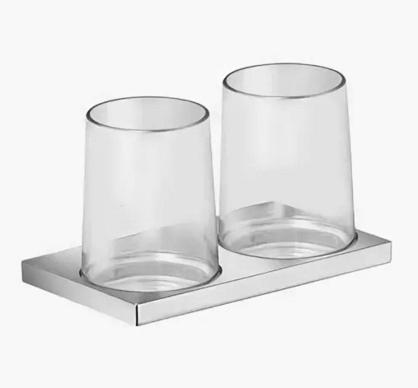 11151019000 EDITION 11 Держатель на 2 стакана, в комплекте с хрустальными стаканами, ручная работа, хром. Фото 1